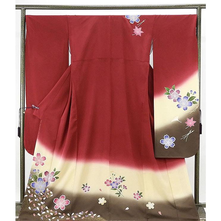 振袖 未着用美品 正絹 桜模様 未使用 新古品 着物 成人式 結婚式 e0157