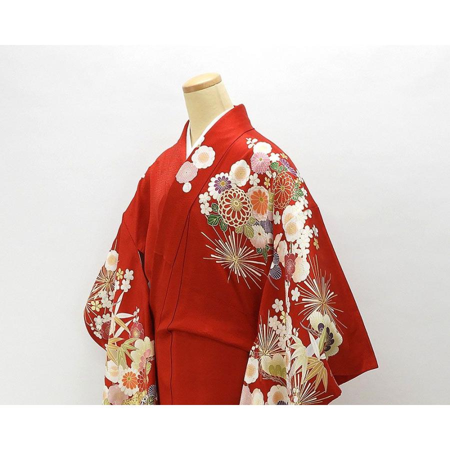 半額 50％OFF SALE 振袖 正絹 扇四季花模様 身丈170.5cm 裄丈70cm 振袖 美品 リサイクル 着物 e0877 |  | 02