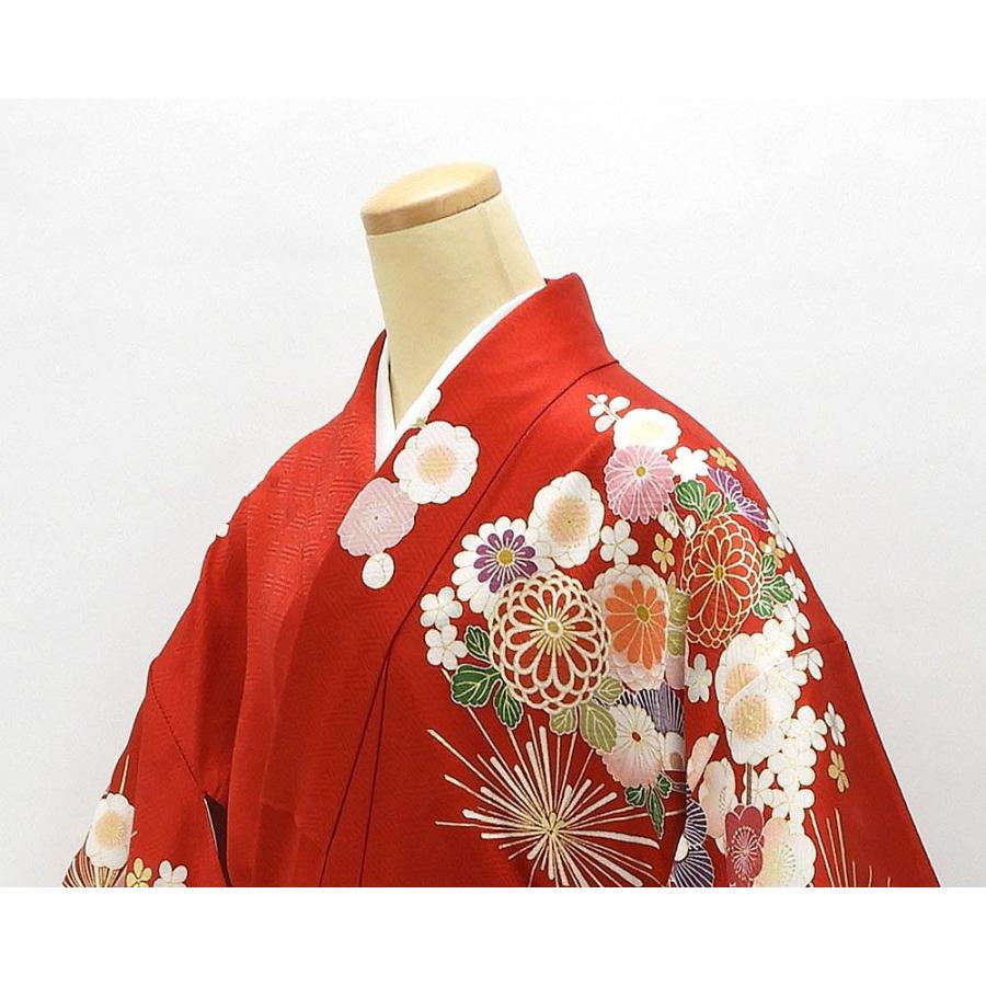 半額 50％OFF SALE 振袖 正絹 扇四季花模様 身丈170.5cm 裄丈70cm 振袖 美品 リサイクル 着物 e0877 |  | 03