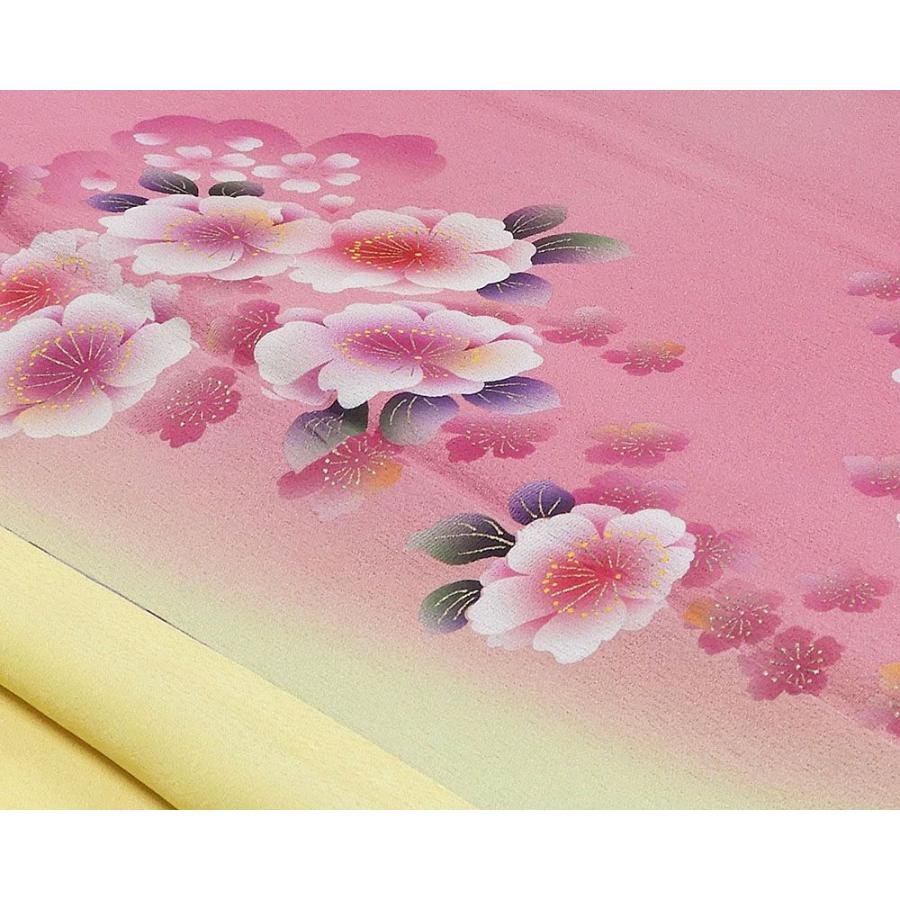 振袖 正絹 桜模様 身丈172cm 裄丈68cm 振袖 リサイクル 中古 着物 成人