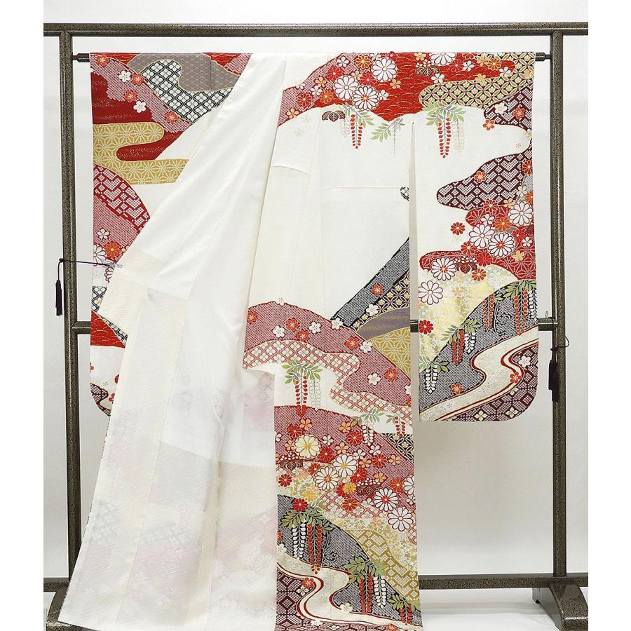 【振袖】 着物 小振袖 袷 広衿 菱模様 グラデーションカラー 身丈約155cm 振袖】 着物 小振袖 袷 広衿 菱模様 グラデーションカラー 身丈