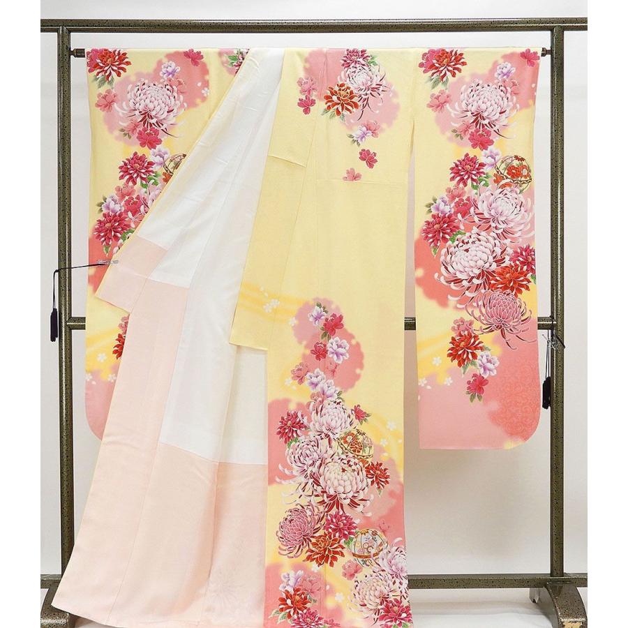 振袖 新品仕立済 正絹 手毬四季花模様 新品 仕立て上がり 着物 成人式  
