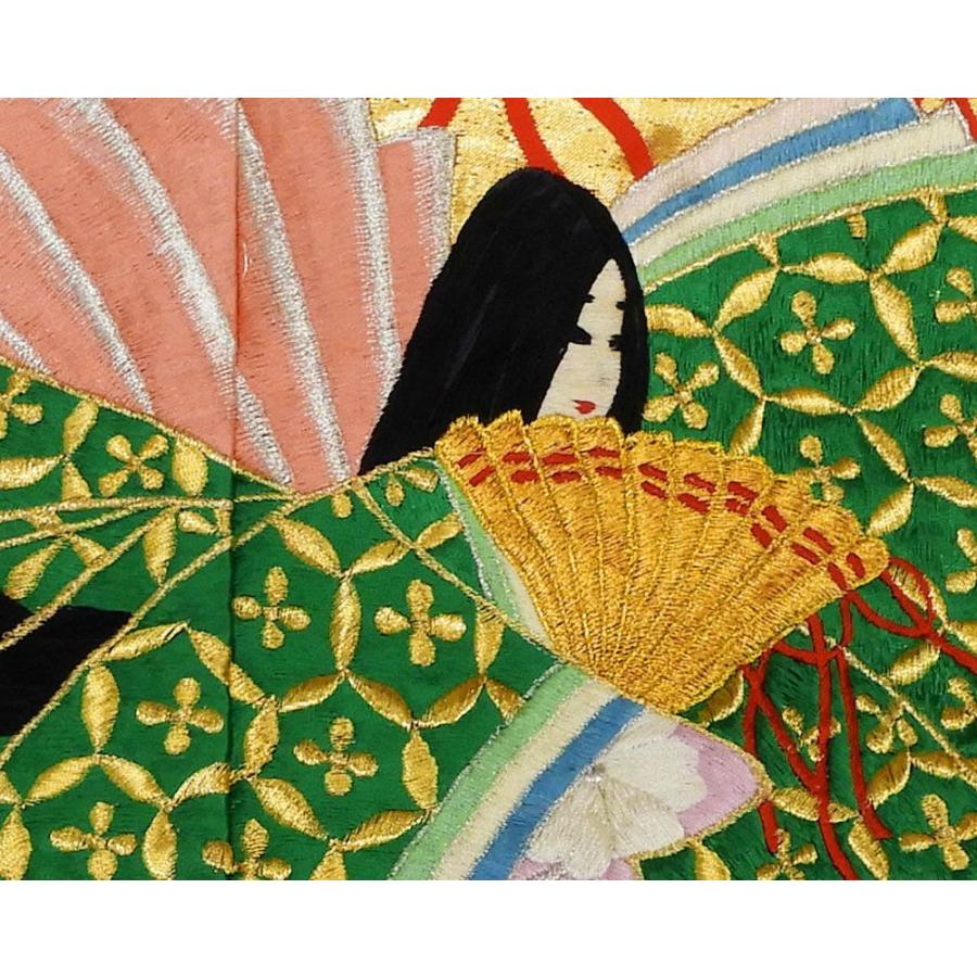 長羽織（牡丹、紅葉、菊、梅etc) 裄65丈97 正絹美品 塗る