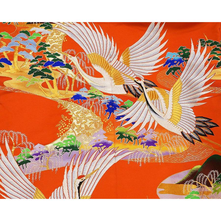 30％OFF SALE 色打掛 正絹 舞鶴四季花風景模様 打掛 花嫁衣裳