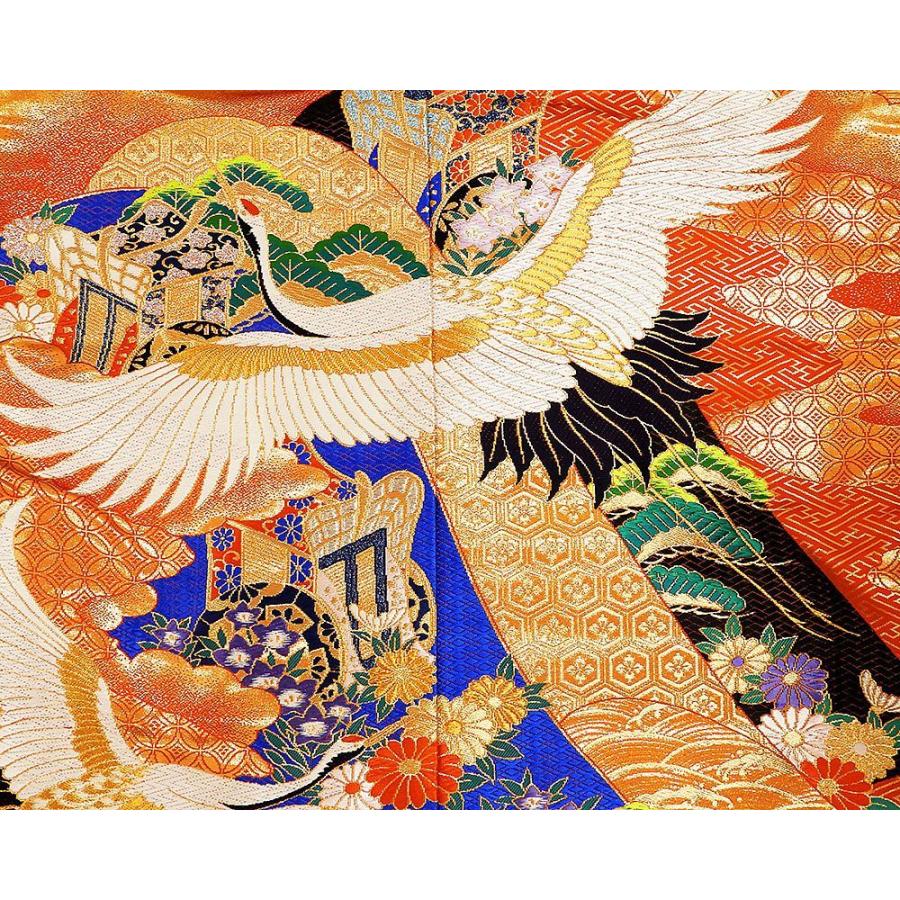 色打掛 未着用美品 正絹 吉祥舞鶴四季花模様 打掛 花嫁衣裳 婚礼 未 