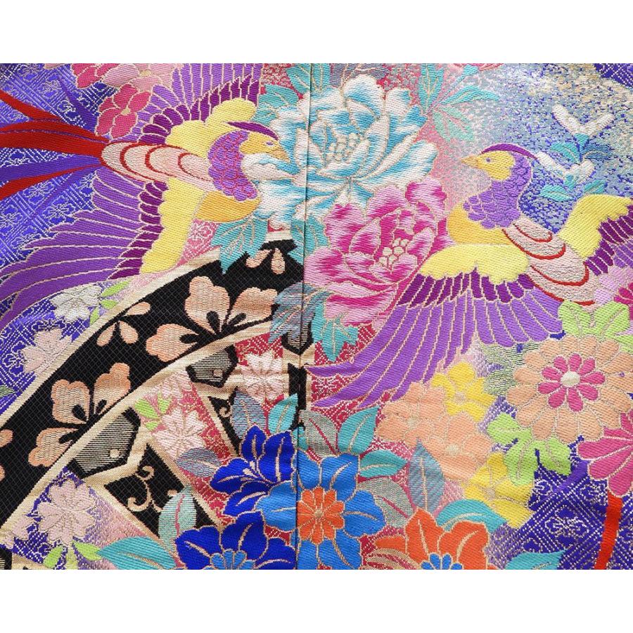 色打掛 正絹 四季花鳳凰模様 打掛 良品 花嫁衣裳 婚礼 リサイクル 中古