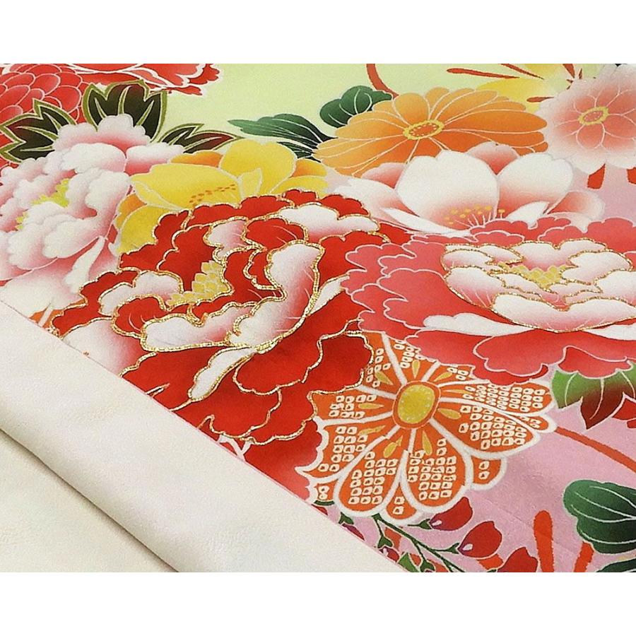 振袖 正絹 四季花模様 身丈175cm 裄丈69.5cm 美品 リサイクル 中古  