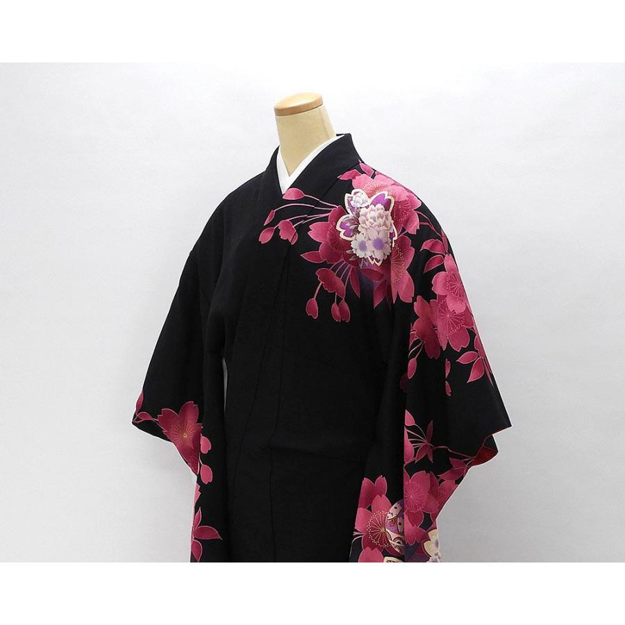 振袖 正絹 桜花手毬模様 身丈171cm 裄丈67.5cm リサイクル 中古 着物  