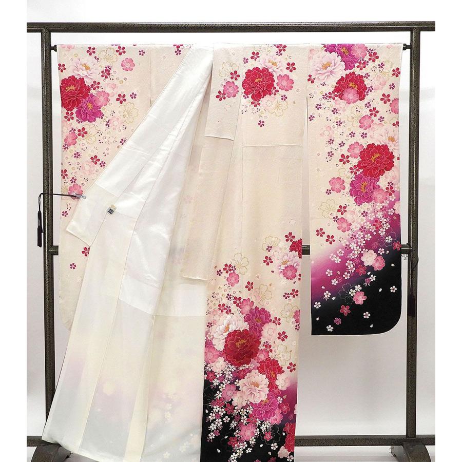 振袖 正絹 花模様 JunAmiMisako 身丈164cm 裄丈67.5cm リサイクル 中古 着物 e4055 振袖 正絹 花模様 JunAmiMisako 身丈164cm 裄丈67.5cm リサイクル 中古