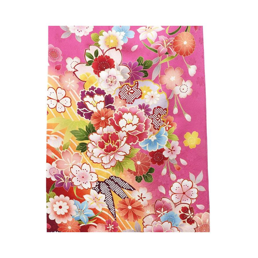 振袖 正絹 流水四季花模様 5点セット 身丈170cm 裄丈72.5cm 袋帯 長襦袢 帯締め 帯揚げ 振袖5点セット リサイクル 中古 着物 e4083 振袖 正絹 流水四季花模様 5点セット 身丈170cm 裄丈72.5cm 袋帯