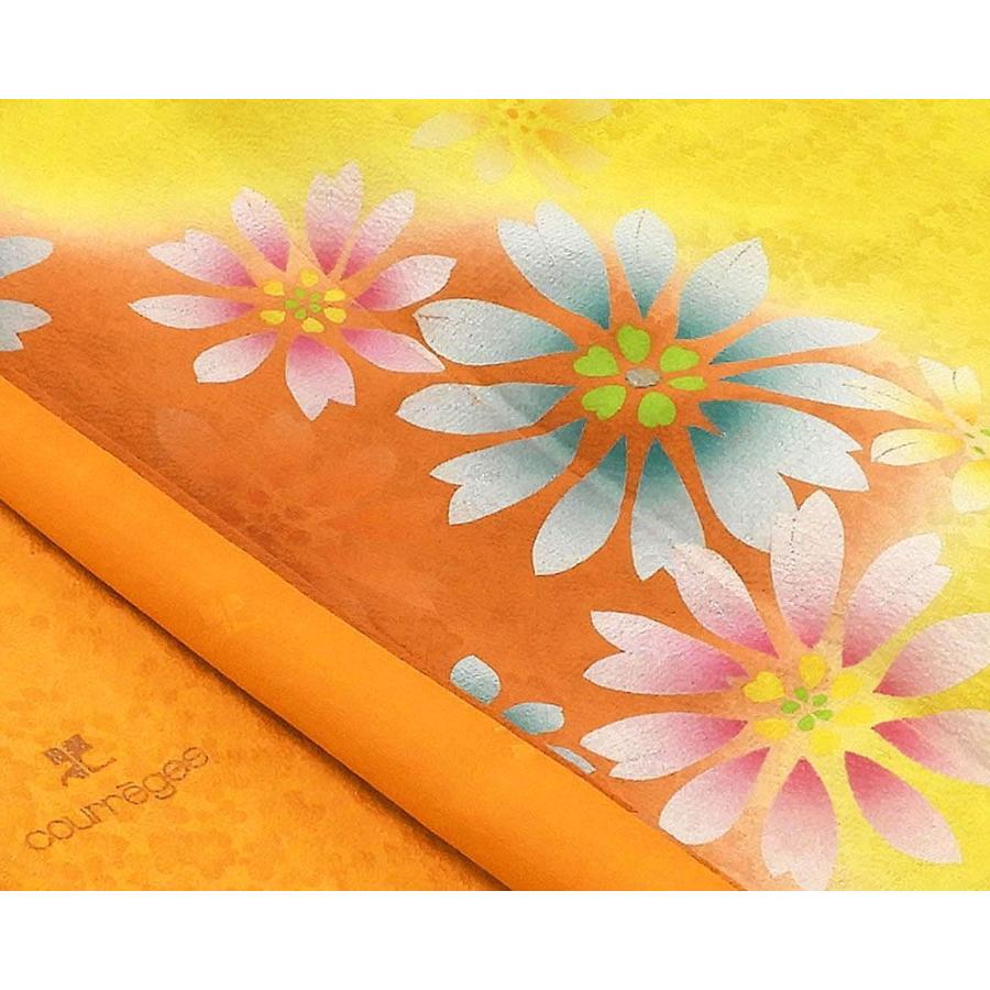 振袖 正絹 花模様 5点セット 身丈169.5cm 裄丈68cm 袋帯 長襦袢 帯締め 帯揚げ 振袖セット 良品 リサイクル 中古 着物 e4086 振袖 正絹 花模様 5点セット 身丈169.5cm 裄丈68cm 袋帯 長襦袢 帯締め