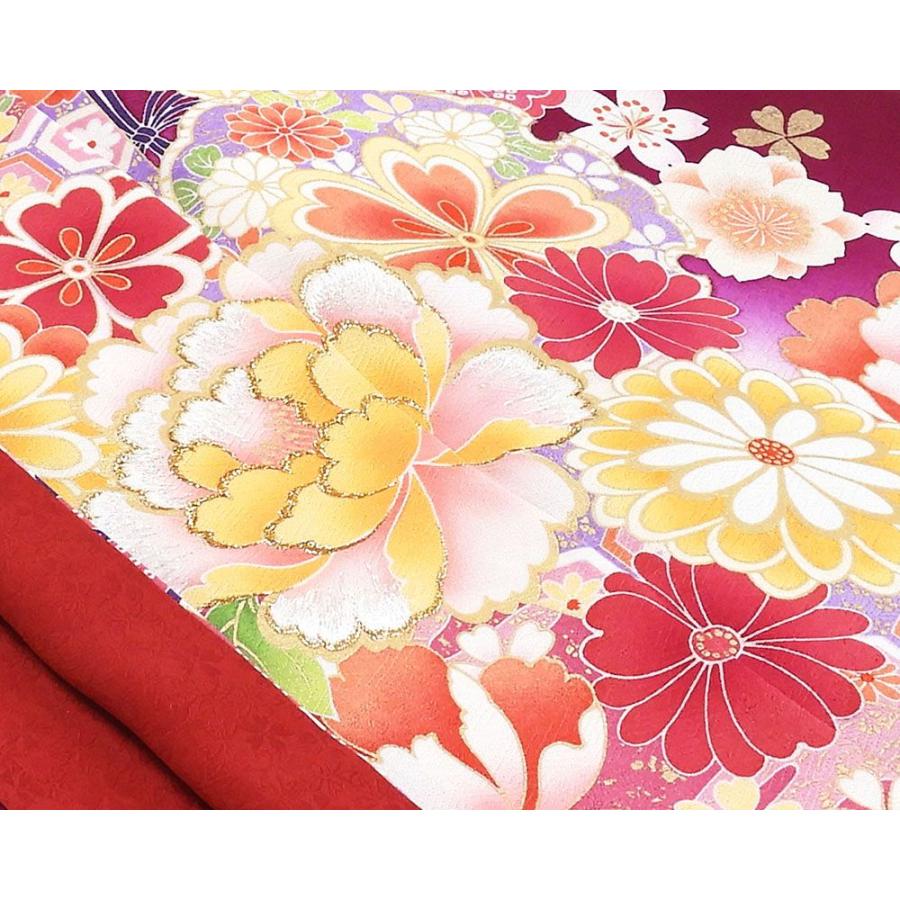 振袖 正絹 雪輪 四季花 身丈169cm 裄丈68cm 良品 中古 リサイクル 着物 フォーマル 成人式 e4132 振袖 正絹 雪輪 四季花 身丈169cm 裄丈68cm 良品 中古 リサイクル 着物