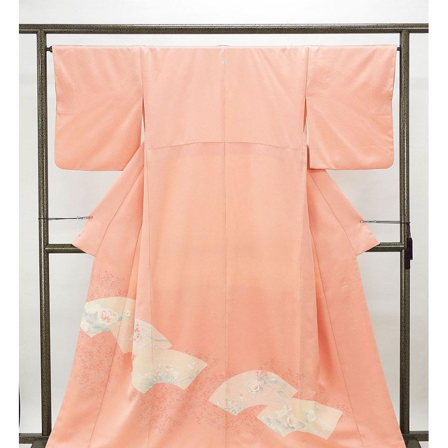 美品 色留袖 クリームベージュ 汕頭刺繍 正倉院文様 唐花 身丈156cm