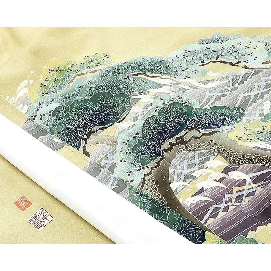半額 50％OFF SALE 色留袖 未着用美品 正絹 加賀友禅 白坂幸蔵作 身丈 