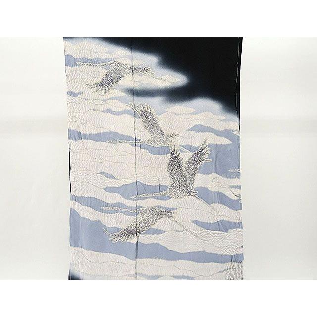 半額 50％OFF SALE 留袖 正絹 十日町友禅 滝泰謹製 黒留袖 未仕立 仮絵羽 着物 反物 フォーマル 結婚式 披露宴 新品 f2089の画像