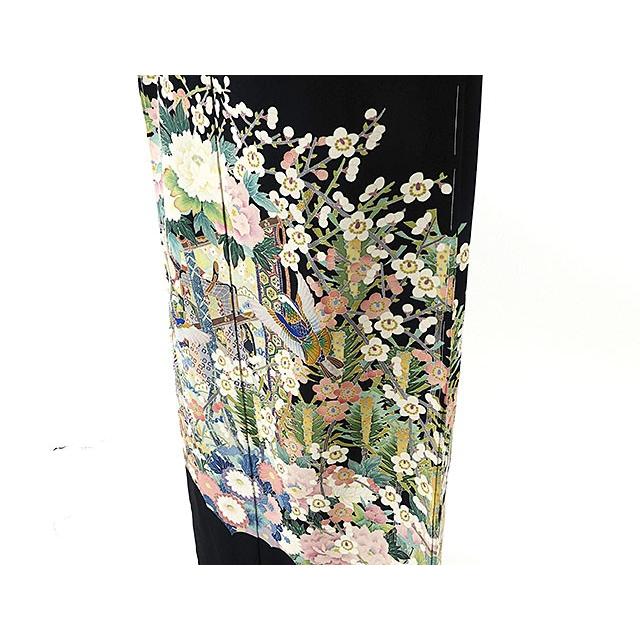 留袖 正絹 加賀友禅 青木たか子作 黒留袖 未仕立 仮絵羽 着物 留袖 正絹 加賀友禅 青木たか子作 黒留袖 未仕立 仮絵羽 着物