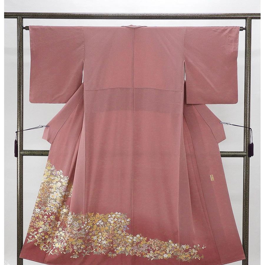 色留袖 未着用美品 正絹 金彩友禅 和田光正作 四季花模様 身丈