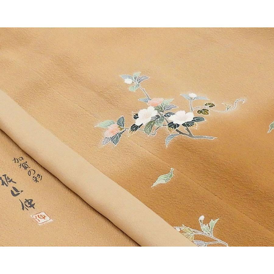 色留袖 未使用 正絹 加賀友禅 梶山伸作 身丈154.5cm 裄丈65.5cm 中陰