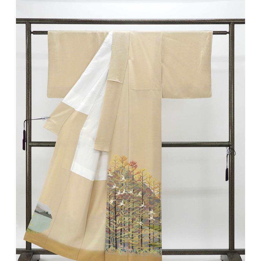 超美品　色留袖　本加賀友禅　魚津誠　作家物　落款登録　正絹　164 トールサイズ 正絹本加賀友禅手描き色留袖 魚津 誠作 福岡市南区の呉服店で