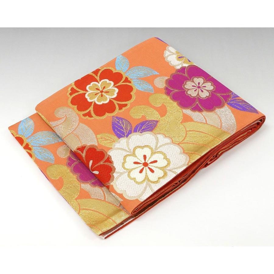 袋帯 交織 青海波桜模様 袋帯 振袖 リサイクル g0383 袋帯 交織 青海波桜模様 振袖 リサイクル 中古 結婚式 入学式 卒業式