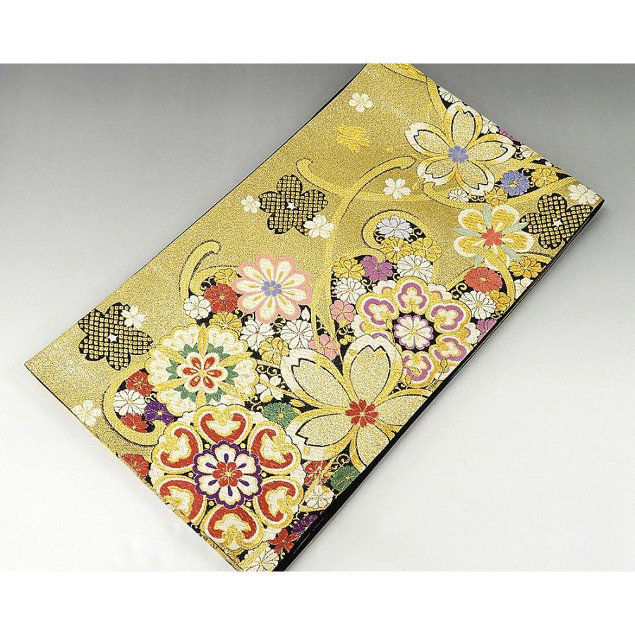 半額 50％OFF SALE 袋帯 交織 鏡裏四季花模様 振袖 リサイクル g0665 