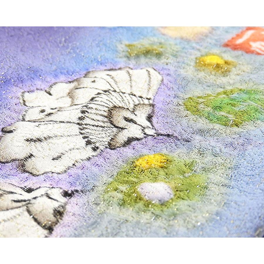 袋帯 未着用美品 正絹 久保田一竹 一竹辻が花 一竹工房 辻が花絞り 袋帯 未使用 新古品_7