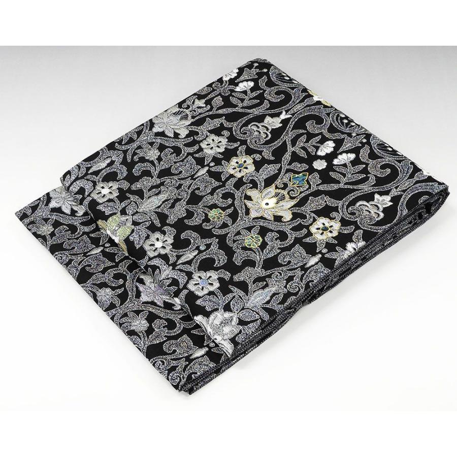 袋帯 新品仕立付き 正絹 西陣 京都イシハラ謹製 パール箔 唐花文様 未