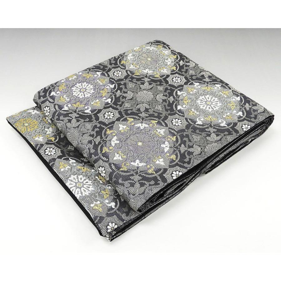 金箔螺鈿墨流し織模様袋帯 