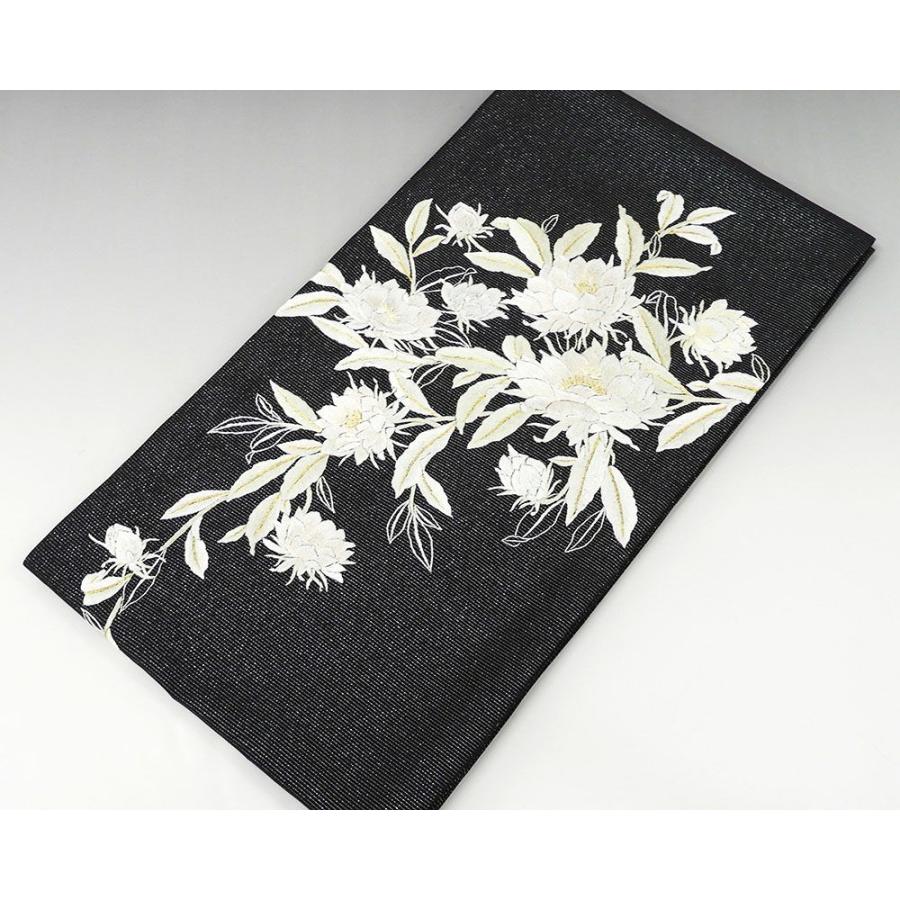 30％OFFクーポン配布中 袋帯 新品仕立付き 正絹 尾峨佐染繍 月下美人  