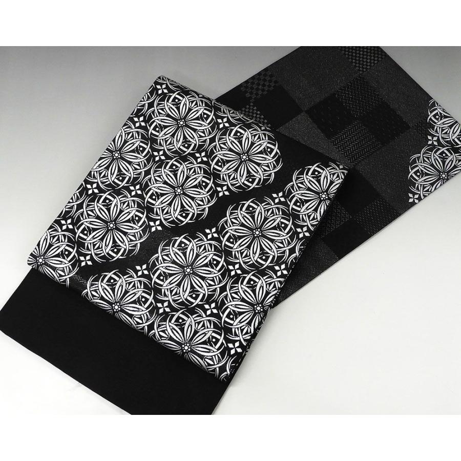 袋帯 白銀 熨斗目 華文 銀箔 お仕立て込み 袋帯 白銀 熨斗目 華文 銀箔 お仕立て込み