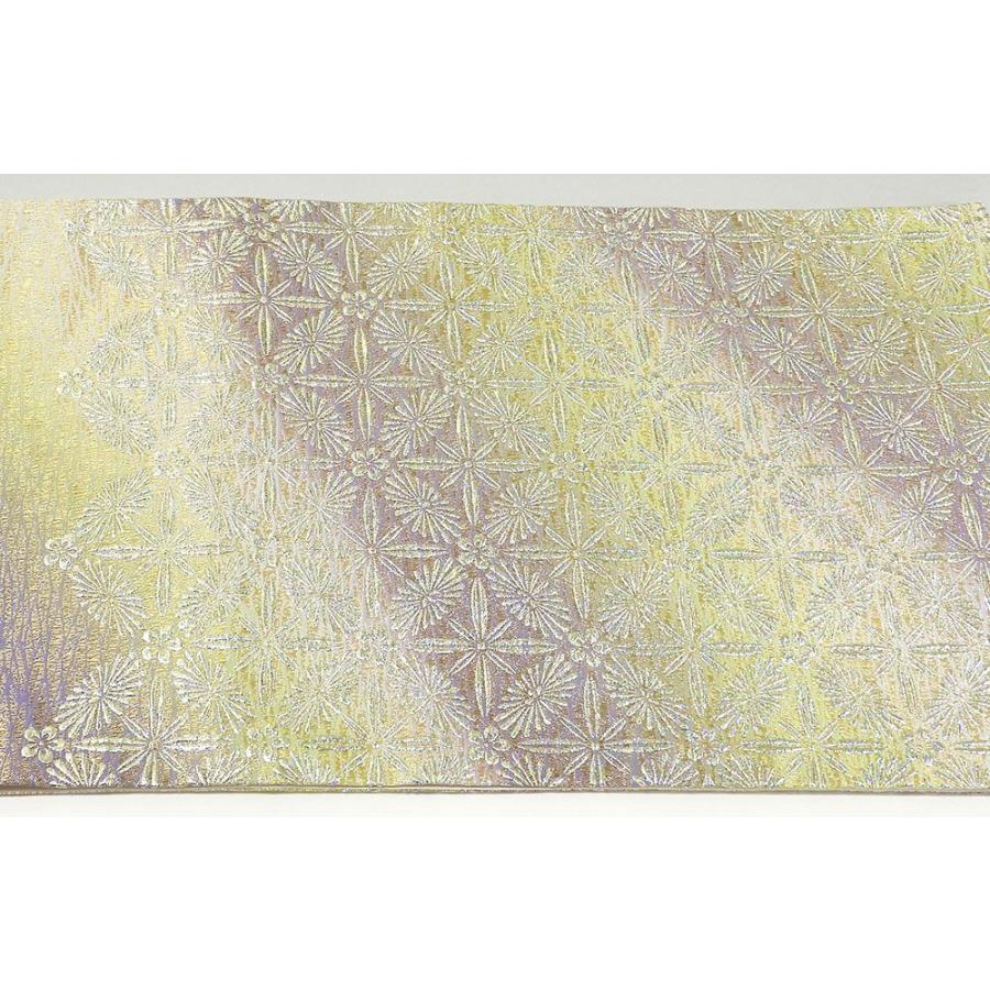 袋帯 新品仕立付き 正絹 金彩友禅 和田光正作 七宝菊花袋帯 未仕立