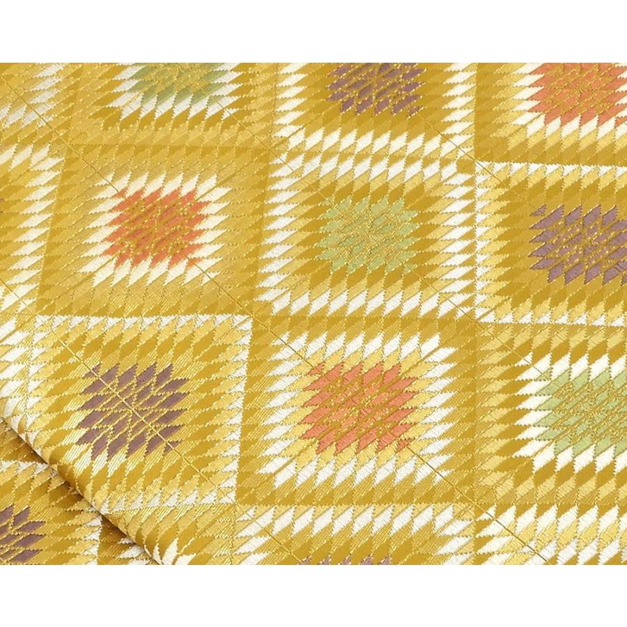 袋帯 美しいキモノ 新品仕立付き 正絹 西陣 白寿苑謹製 富麗菱文様 袋帯 未仕立 仕立て代込み g1485 袋帯 美しいキモノ 新品仕立付き 正絹 西陣 白寿苑謹製 富麗菱文様 未