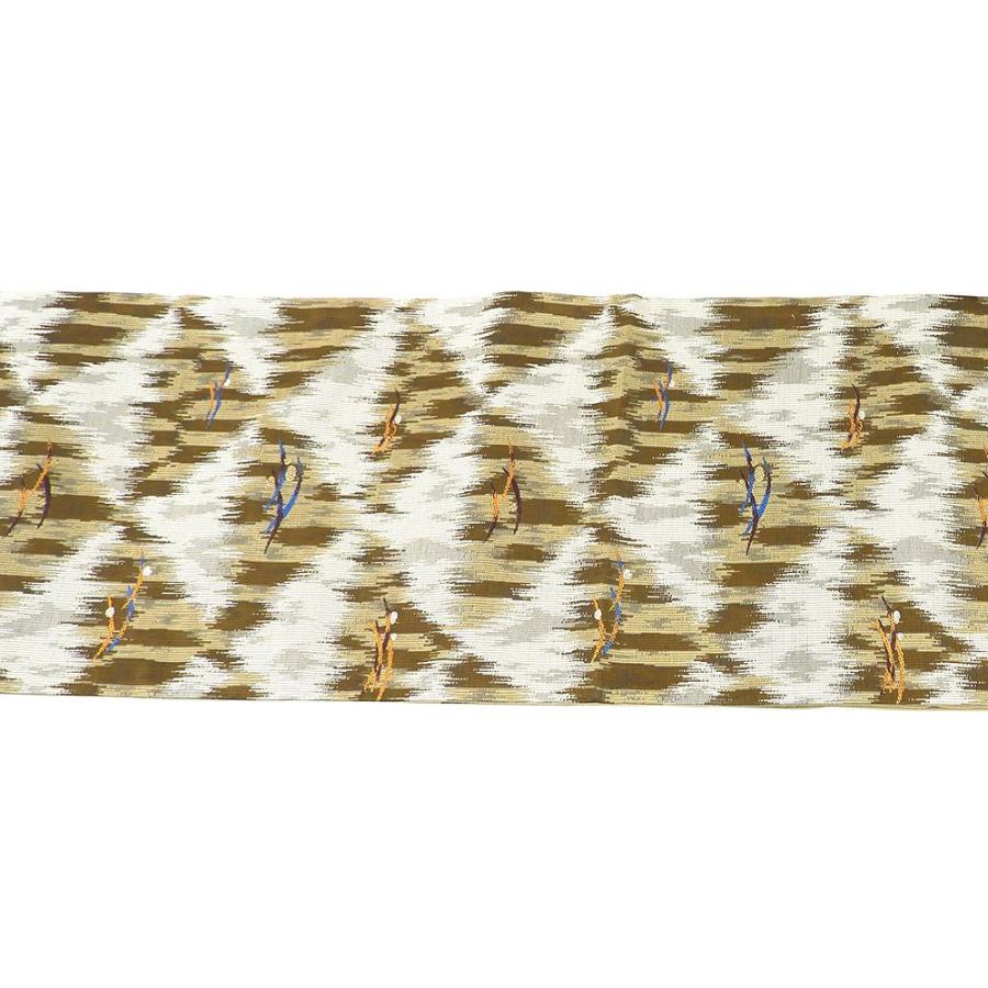 袋帯 新品仕立済 正絹 西陣 宮本成子謹製 幾何模様 新品 仕立て上がり