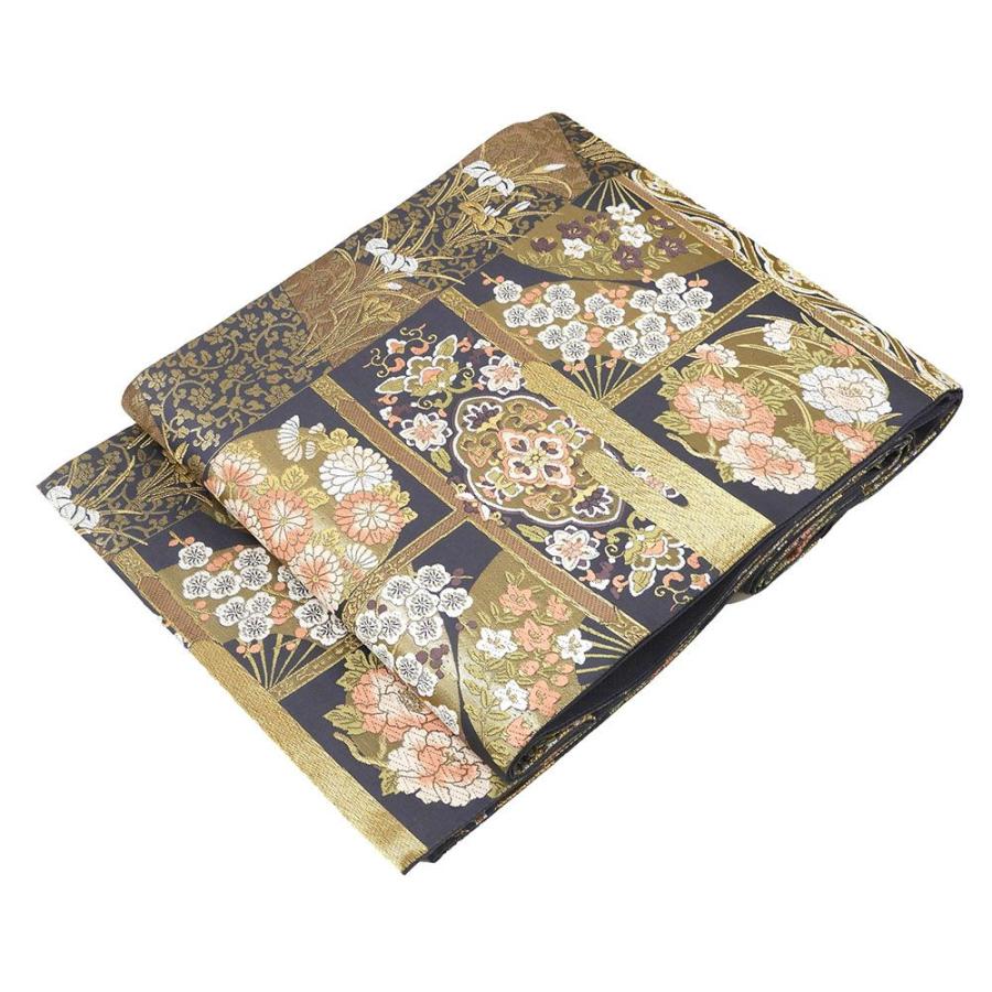 20％OFF！SALE 袋帯 新品仕立済 西陣 岡文織物謹製 四季花天上文様 きんらんどんす 袋帯 新品 仕立て上がり パーティー g2892の画像