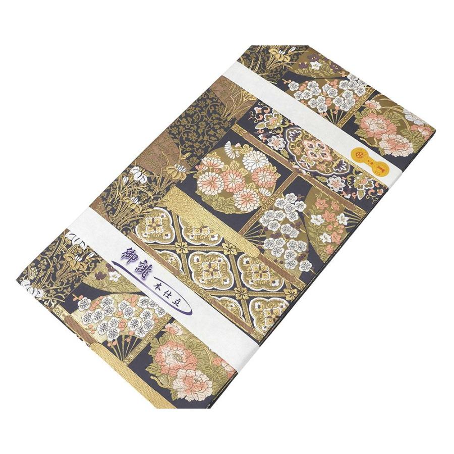 20％OFF！SALE 袋帯 新品仕立済 西陣 岡文織物謹製 四季花天上文様 きんらんどんす 袋帯 新品 仕立て上がり パーティー g2892の画像