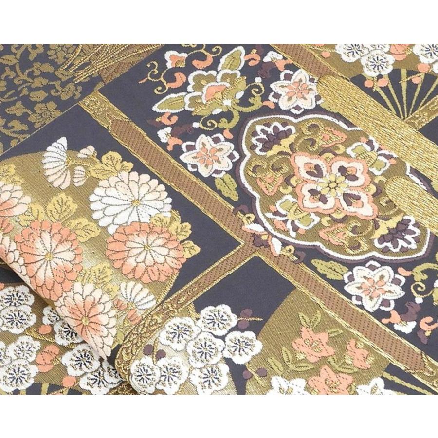 20％OFF！SALE 袋帯 新品仕立済 西陣 岡文織物謹製 四季花天上文様 きんらんどんす 袋帯 新品 仕立て上がり パーティー g2892の画像