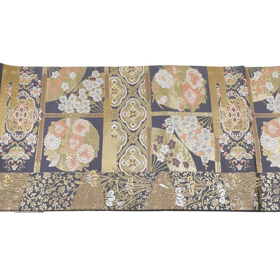 20％OFF！SALE 袋帯 新品仕立済 西陣 岡文織物謹製 四季花天上文様 きんらんどんす 袋帯 新品 仕立て上がり パーティー g2892の画像