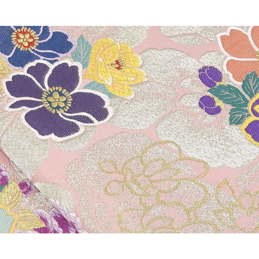 袋帯 正絹 花模様 リサイクル 中古 フォーマル 礼装用 パーティー 着物