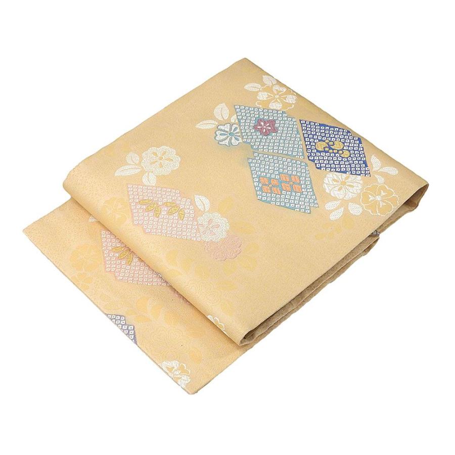 名古屋帯 未着用超美品 辻が花 菱梅桔梗模様 未使用 新古品 カジュアル