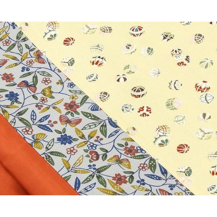 名古屋帯 新品仕立済 正絹 手毬草花蝶々模様 名古屋帯 小難あり 新品 