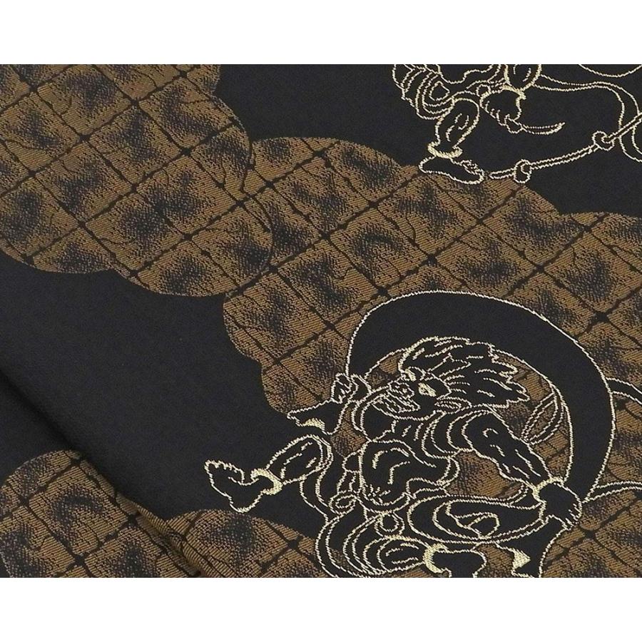 名古屋帯 新品仕立済 西陣 おぐら謹製 風神雷神模様 新品 仕立て上がり 