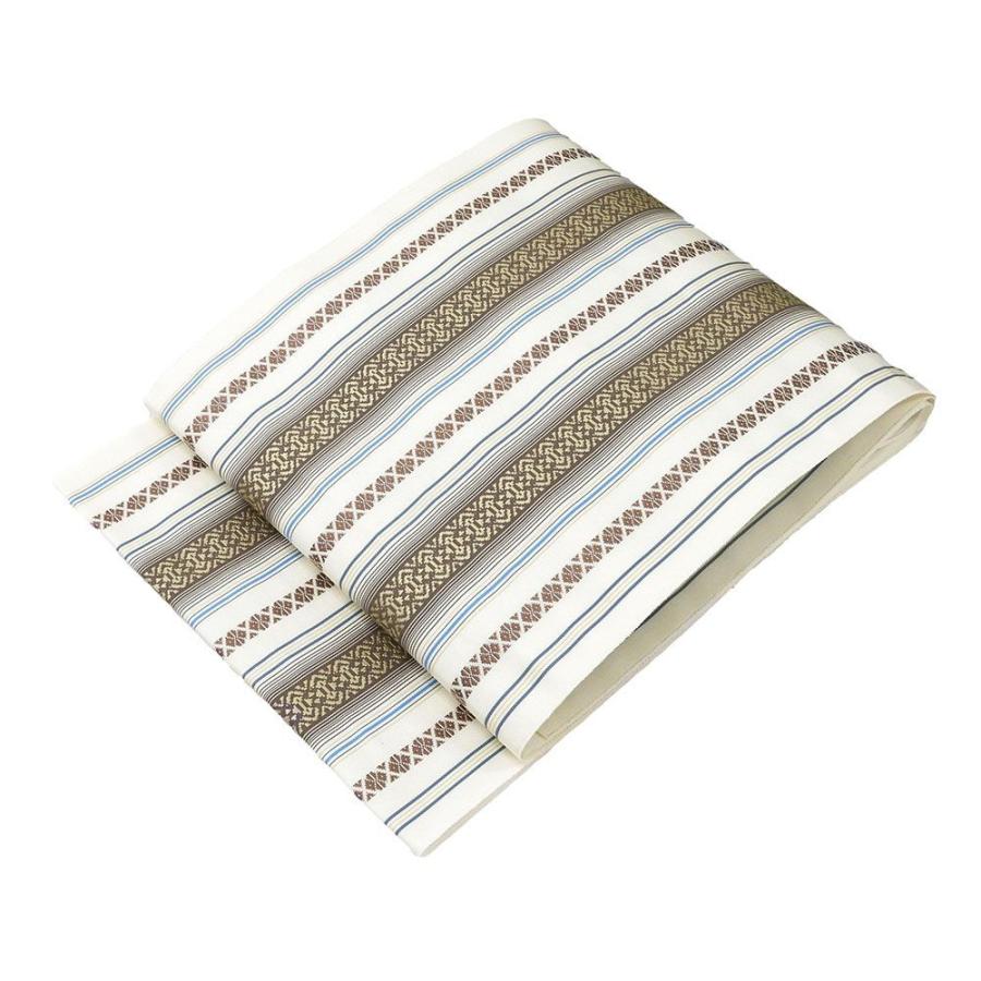 正絹 名古屋帯 八寸 井上絹織謹製 本場筑前 博多織 三献上 逸品