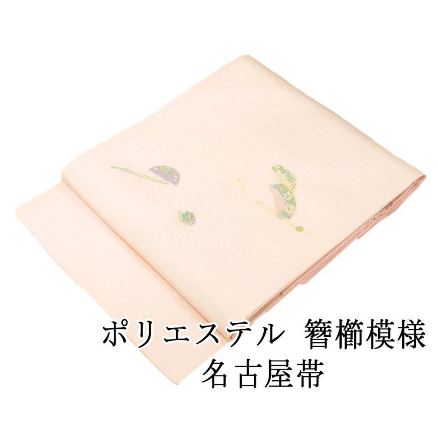 八寸名古屋帯紬化繊 櫛と簪