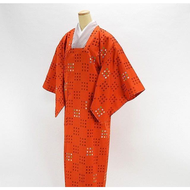 雨コート 新品仕立済 正絹 格子模様 雨コート 新品 仕立て上がり j1072 