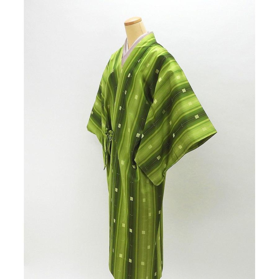 雨コート 新品仕立済 正絹 縦縞幾何模様 身丈127cm 裄丈66.5cm 雨コート 新品 仕立て上がり 雨コート 新品仕立済 正絹 縦縞幾何模様 身丈127cm 裄丈66.5cm 新品