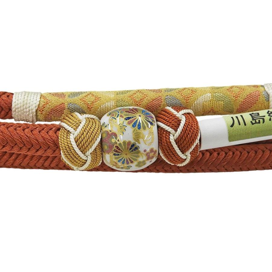 帯締め 正絹 川島織物 小田巻 とんぼ玉 重宝裂 箱入り 新品 和装小物