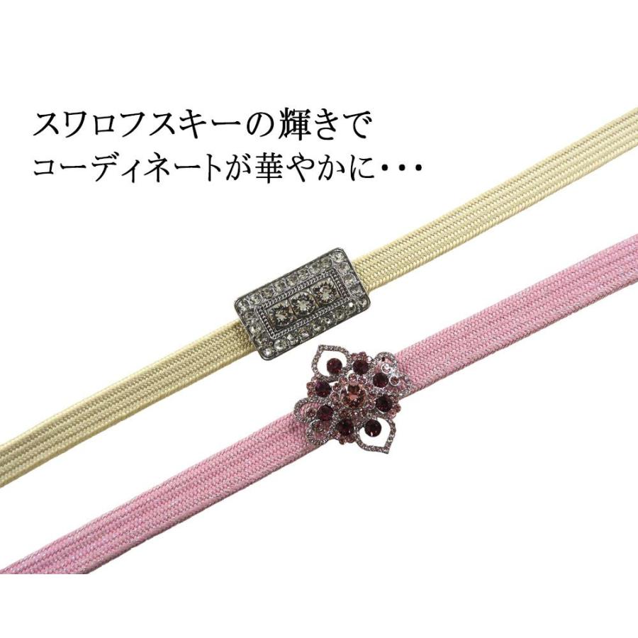 帯留 Five senses 帯留め金具 クリスタル スワロフスキー 三分紐用 
