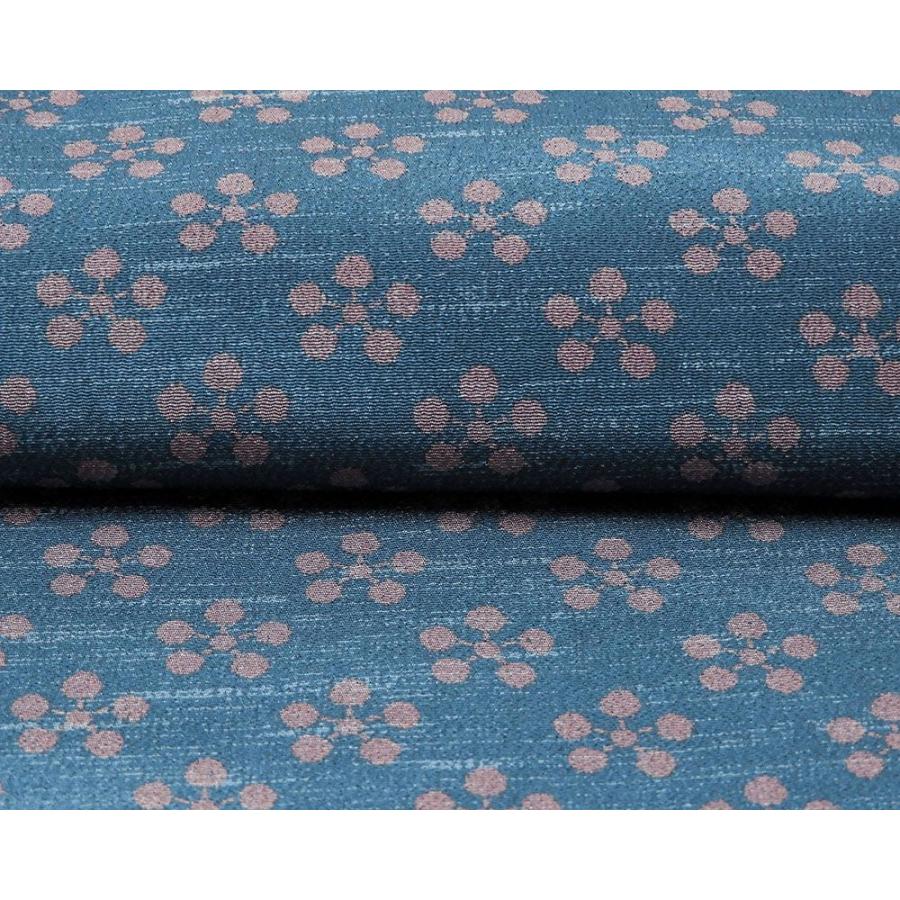 小紋 反物 ポリエステル 梅模様 洗える着物 レディース 新品 未仕立