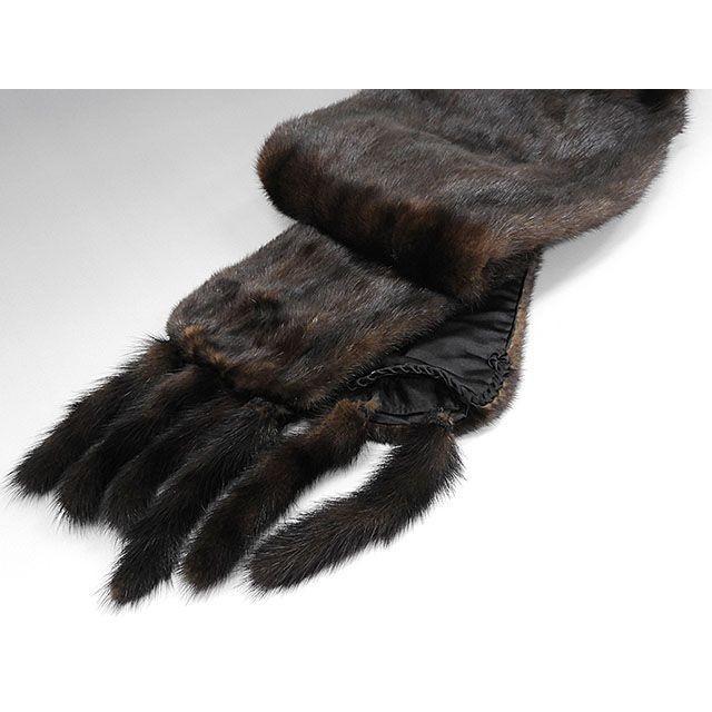 ショール ミンク 毛皮 ストール リアルファー しっぽ付き ダーク