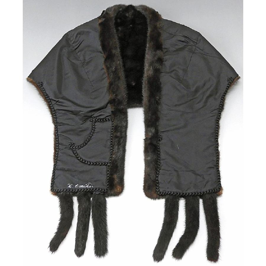 50％OFF SALE ショール ミンク 毛皮 ストール リアルファー しっぽ付き